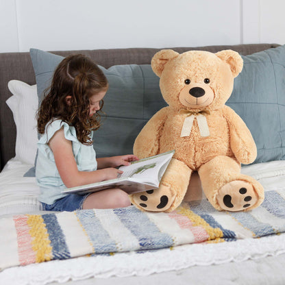 LotFancy Big Teddy Bear, 3 Feet Giant Teddy Bear Stuffed Animal, Large Bear Plush Toy with Big Footprints