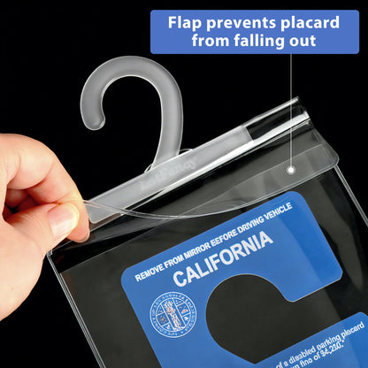 LotFancy 4 Pcs Handicap Parking Permit Placard Holder, 10.6x5 in
