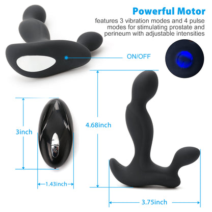 LotFancy Prostate Massager, Anal Butt Plug Vibrators, Sex Toys for Male Masturbator