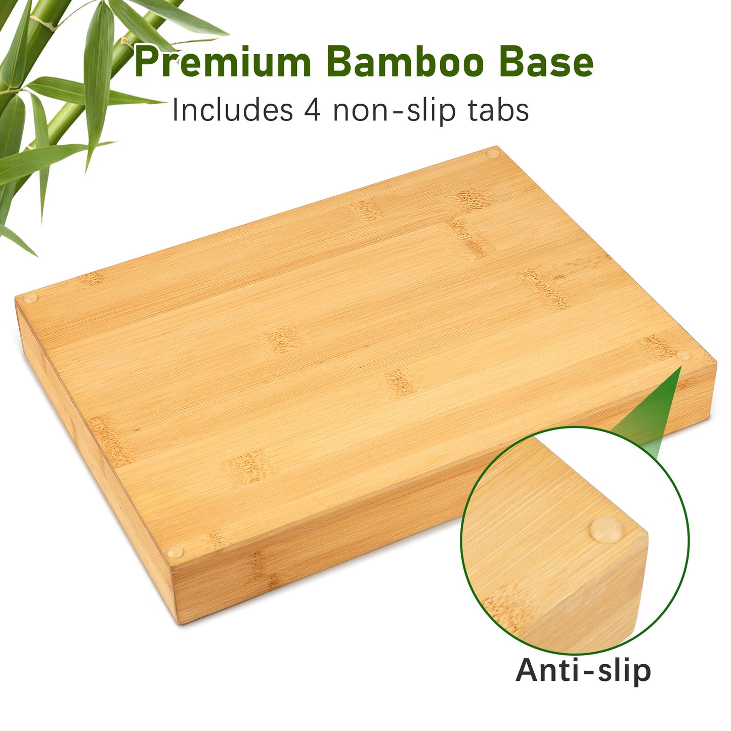 LotFancy Bamboo Kitchen Drawer Organizer for Large Cutlery, Utensil Holder and Silverware Tray