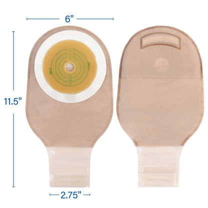 LotFancy Colostomy Bags, 10Pcs One Piece Drainable Pouches for Ostomy Colostomy Ileostomy Stoma Care