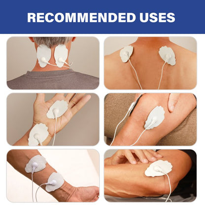 LotFancy TENS Unit Pads, 22Pcs 1.8"x3" Snap Electrodes, Reusable TENS Replacement Pads