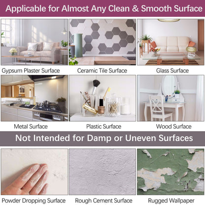 LotFancy Removable Marble Wallpaper, 23.6 x 118 in, Glossy Peel and Stick Contact Paper Wall Stickers