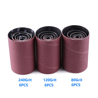 LotFancy Spindle Sander Sleeves, 24PCS 60 80 120 240 Assorted Grit Sandpaper for Oscillating Sander