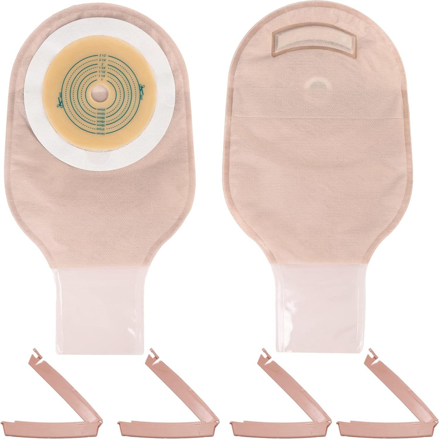 LotFancy Drainable Pouch - Ostomy Bags for Colostomy Ileostomy Stoma Care, Cut-to-Fit, One-Piece System