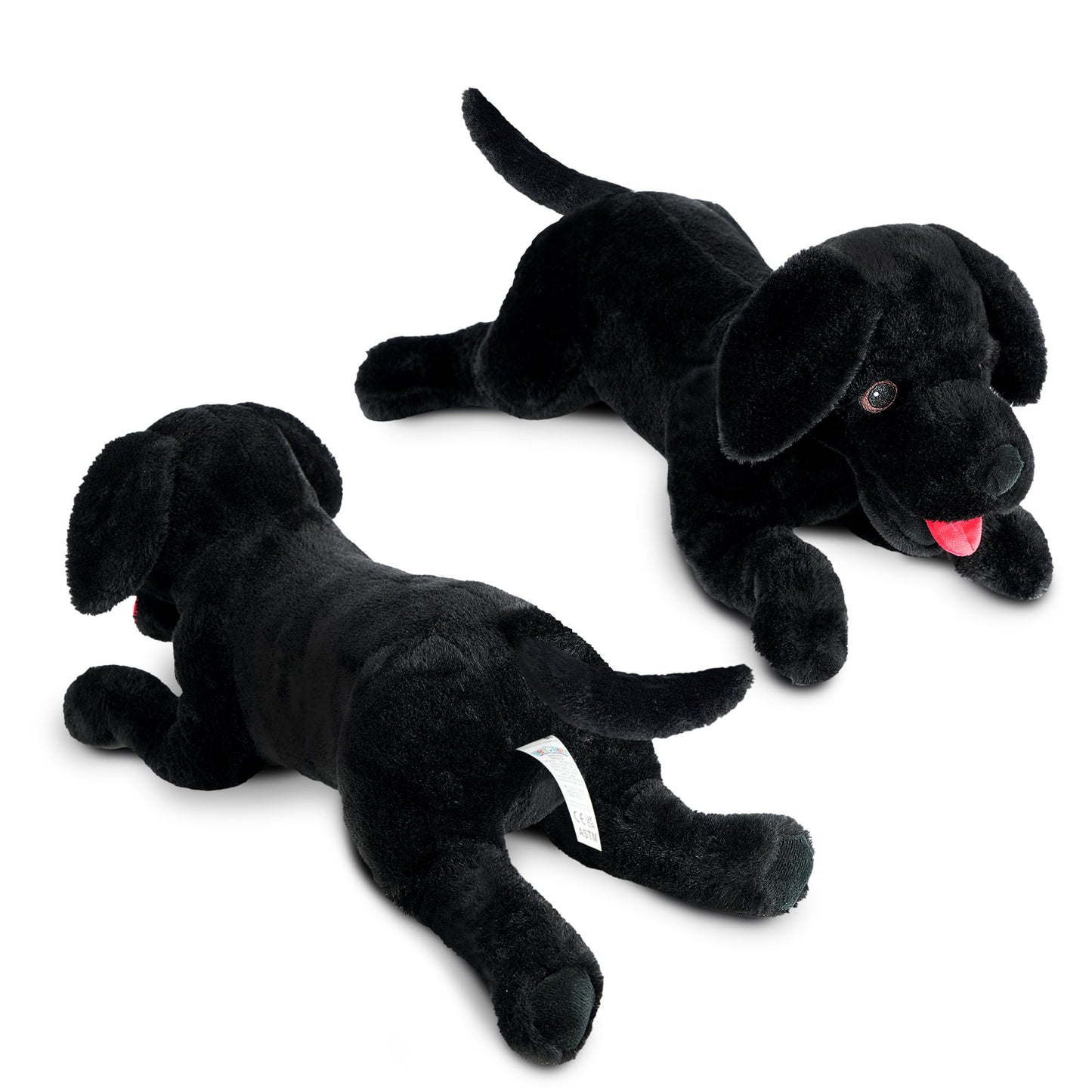 LotFancy Dog Stuffed Animal, 21 inch Black Labrador Retriever Dog Plush Toy, Realistic, Cute Plushies Gifts