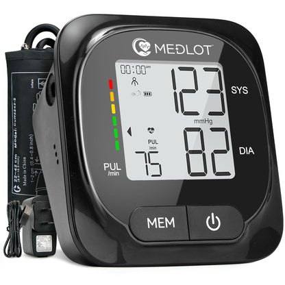 MEDLOT Upper Arm Blood Pressure Monitor for Home Use, Automatic Blood Pressure Monitor 8.6”-16.5”, Digital BP Machine, 2 User 300 Reading Memory, Blood Pressure Machine with Adapter and Storage Bag