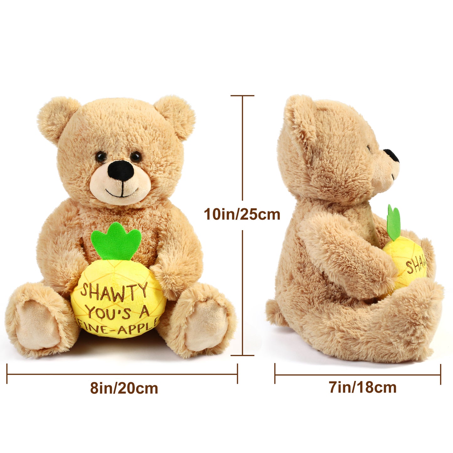 LotFancy Teddy Bear Stuffed Animal, Shawty U Fine, 12 in Valentine's Day Gift for Girlfriend, Wife