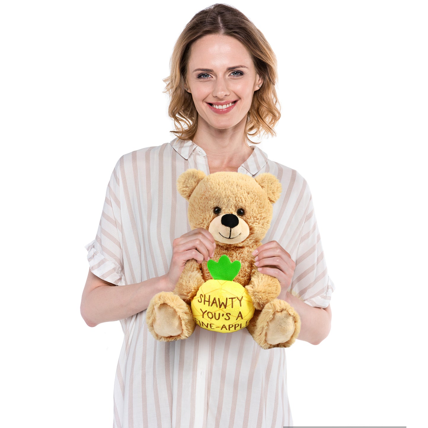 LotFancy Teddy Bear Stuffed Animal, Shawty U Fine, 12 in Valentine's Day Gift for Girlfriend, Wife