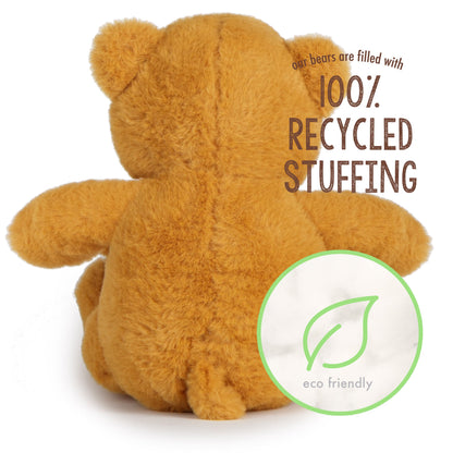 BenBen Teddy Bear Stuffed Animal, 5 Pack 10 inch Teddy Bear Bulk, Baby Bear Plush Toy for Baby Shower Decoration, Gifts for Kids Baby, Girls, Boys, Birthday (Dark Brown)