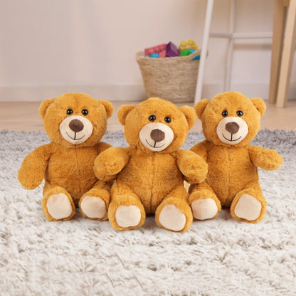 BenBen Teddy Bear Stuffed Animal, 5 Pack 10 inch Teddy Bear Bulk, Baby Bear Plush Toy for Baby Shower Decoration, Gifts for Kids Baby, Girls, Boys, Birthday (Dark Brown)