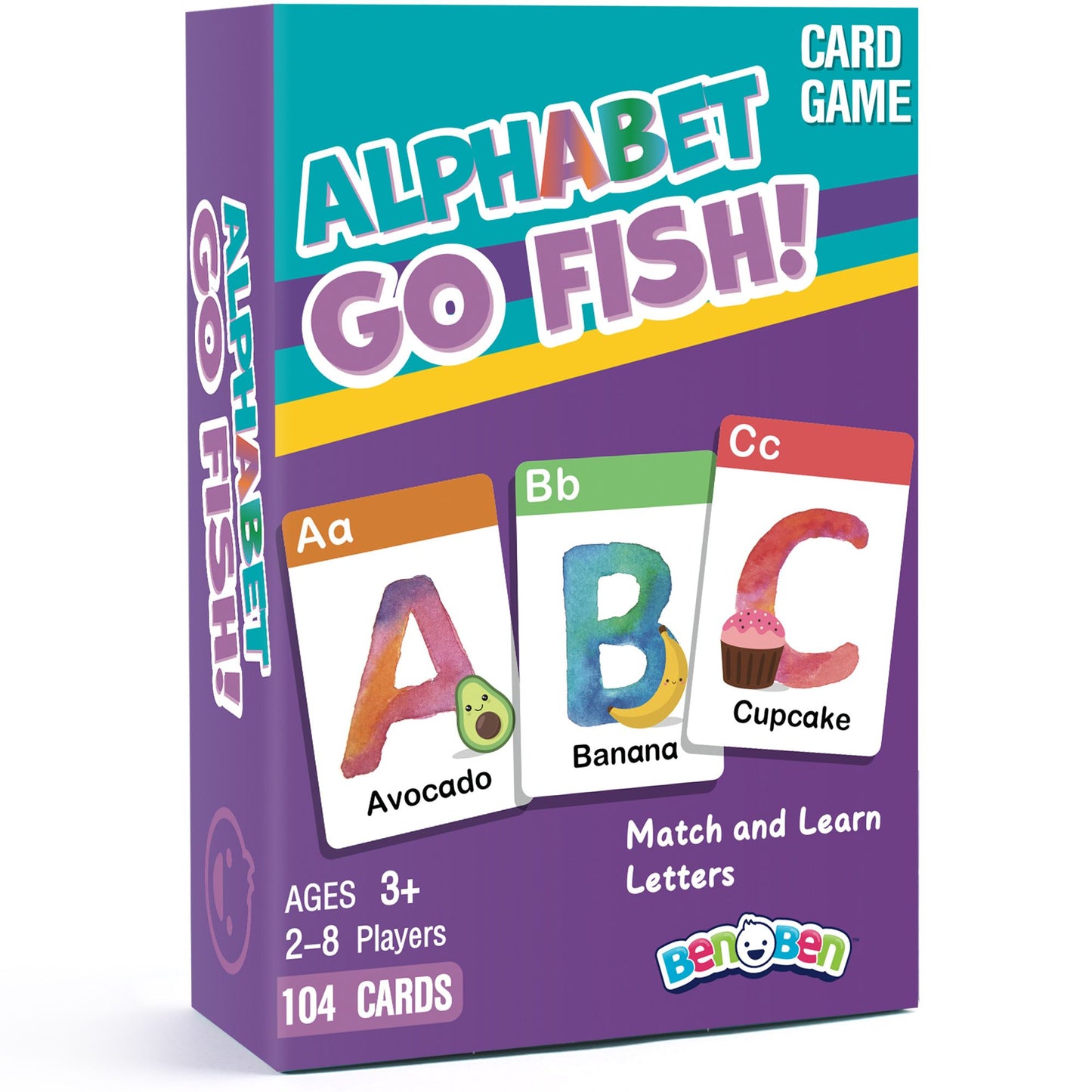 BenBen Go Fish Card Games for Kids, Learning Playing Cards, Memory Matching Games PMT