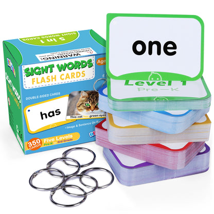 BenBen Sight Words Flash Cards, 350 Dolch & Fry High Frequency Site Words  WMT