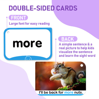 BenBen Sight Words Flash Cards, 350 Dolch & Fry High Frequency Site Words  WMT