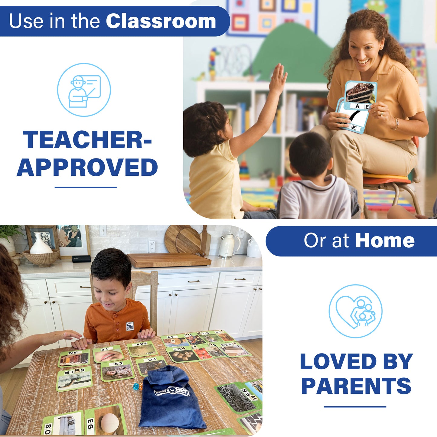BenBen Spelling Games, Sight Word Games with 224 Flash Cards, Educational Phonic Games for Kids