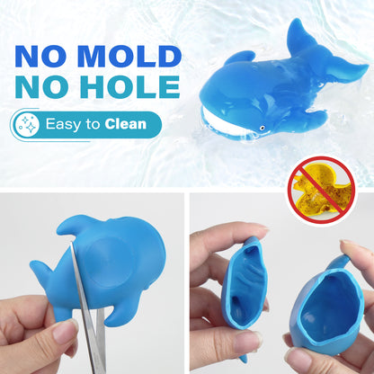 LotFancy 8Pcs Bath Toys for Toddler Infant, No Hole Mold Free Sea Animal Baby Bath Tub Toys