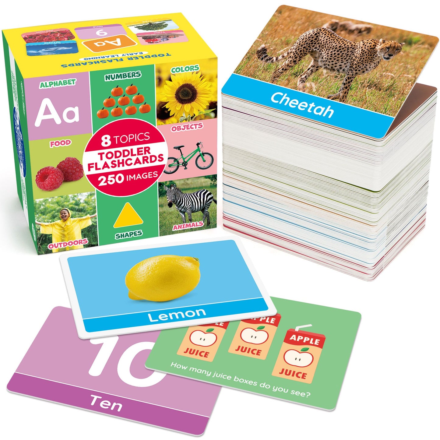 BenBen Toddlers Flash Cards for 1-4 Years, 250 Images 8 Topics, Alphabet Shape, Color, Double-SidedBenBen Toddlers Flash Cards for 1-4 Years, 250 Images 8 Topics, Alphabet Shape, Color, Double-Sided