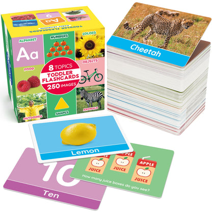 BenBen Toddlers Flash Cards for 1-4 Years, 250 Images 8 Topics, Alphabet Shape, Color, Double-SidedBenBen Toddlers Flash Cards for 1-4 Years, 250 Images 8 Topics, Alphabet Shape, Color, Double-Sided