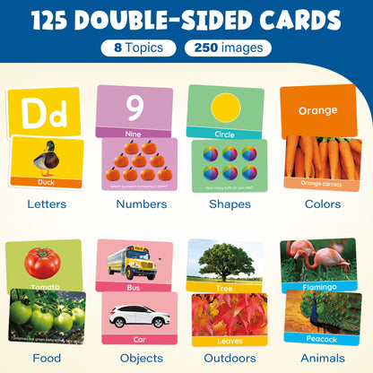 BenBen Toddlers Flash Cards for 1-4 Years, 250 Images 8 Topics, Alphabet Shape, Color, Double-SidedBenBen Toddlers Flash Cards for 1-4 Years, 250 Images 8 Topics, Alphabet Shape, Color, Double-Sided