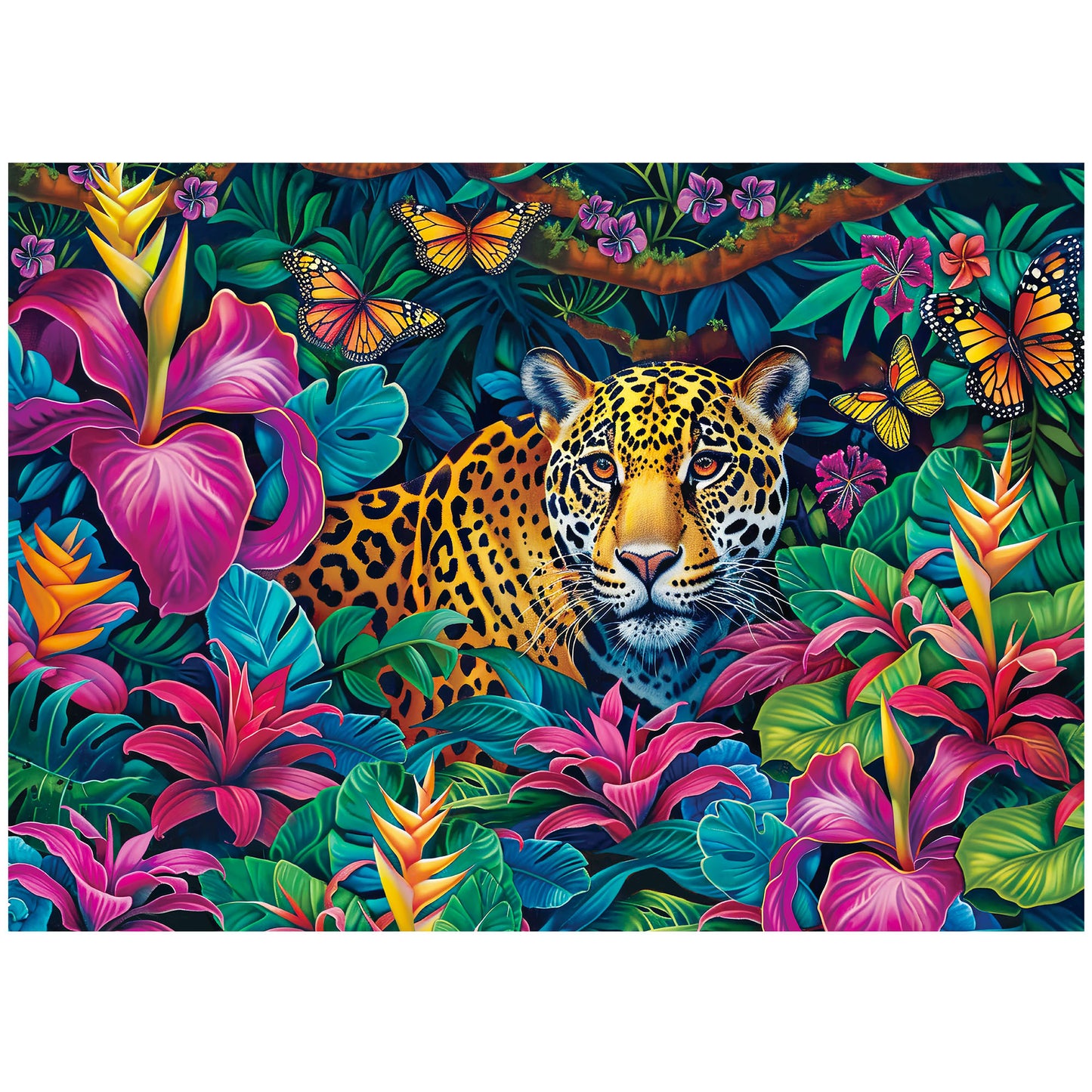 BenBen Jigsaw Puzzles 1000 Pieces for Adults Ages 12+, Leopard in the Jungle, 27.5 x 19.7 in