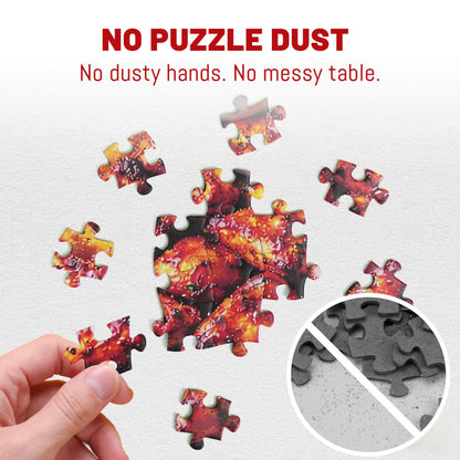 BenBen 500 Pieces Puzzles for Adults, Delicious Food Feast, Jigsaw Puzzle with Patterns on Back
