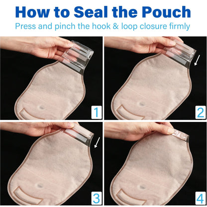 LotFancy Colostomy Bags, 10Pcs One Piece Drainable Pouches for Ostomy Colostomy Ileostomy Stoma Care