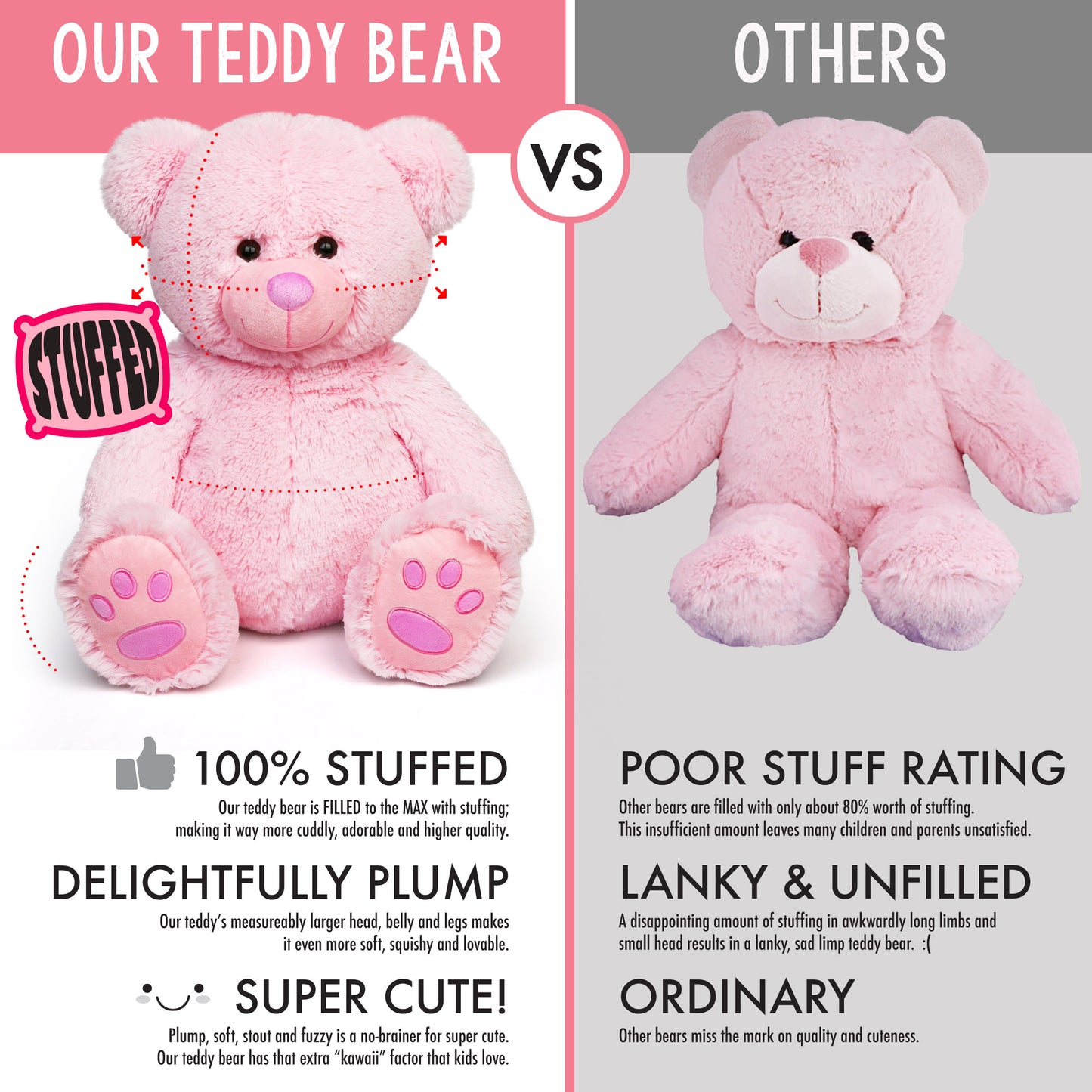 LotFancy Teddy Bear Plush Toys Stuffed Animals