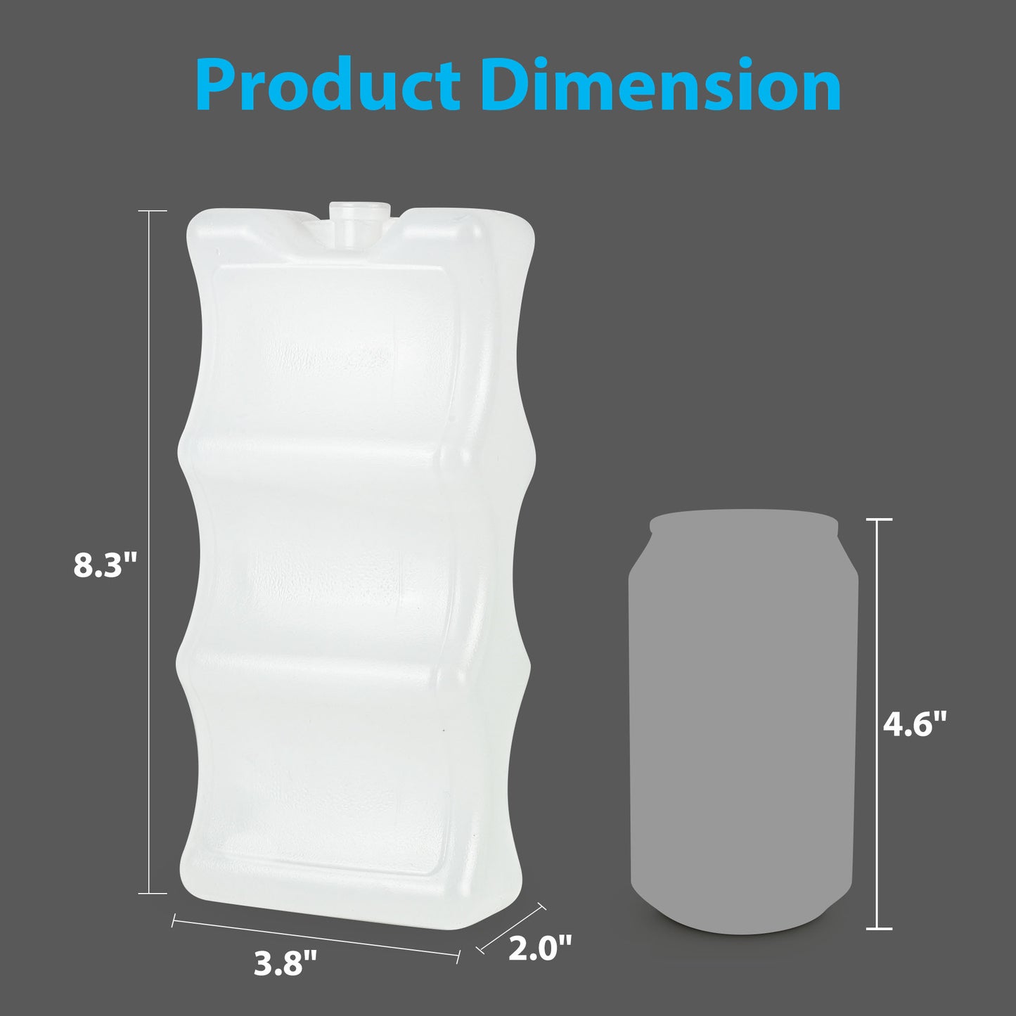LotFancy 2Pcs Ice Packs for Coolers, Contoured Freezer Pack for Lunch boxes,Reusable, White