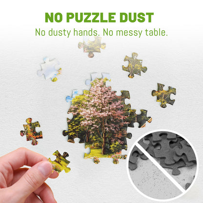 BenBen Puzzles for Adults 500 Pieces, Mountain Cabin Spring Retreat, Jigsaw Puzzle with Patterns on Back