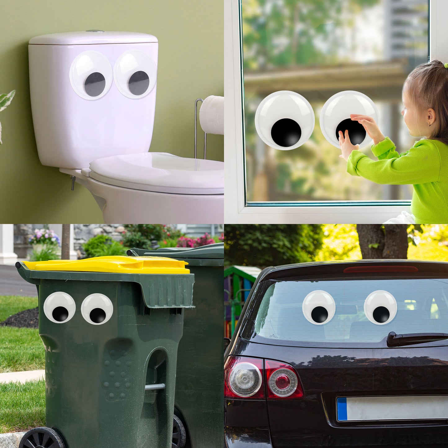 LotFancy 7 in Giant Googly Eyes with Self Adhesive, Large Wiggle Eyes for DIY Craft Christmas Tree Decoration