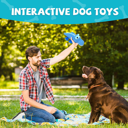 Prime Pets Dog Squeaky Toy, 5pcs Assortment Pet Toys, Plush Dog Chew Toys for Small Medium Large Dog
