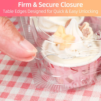 LotFancy Stackable Mini Cupcake Carrier Holders Containers with 488 Mini Cupcake Liner, 12 x 40 Sets