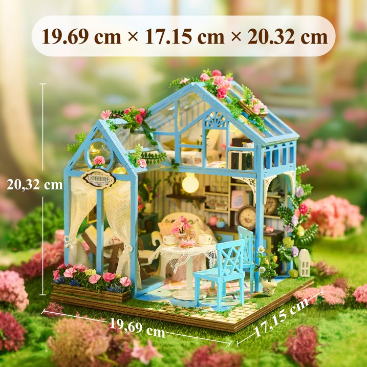BenBen DIY Miniature House Kit, Mini House Building Kit with Furniture for Adults, Teens, Family