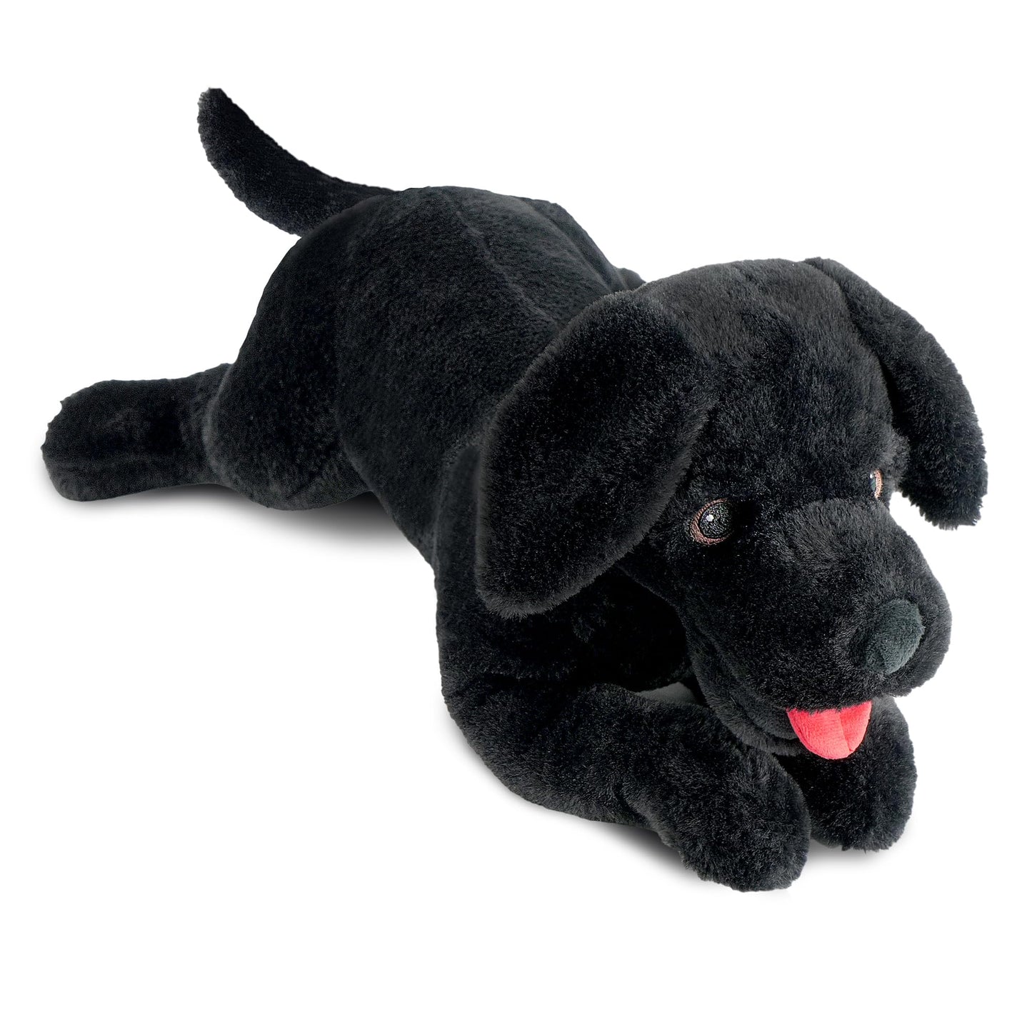 LotFancy Dog Stuffed Animal, 21 inch Black Labrador Retriever Dog Plush Toy, Realistic, Cute Plushies Gifts
