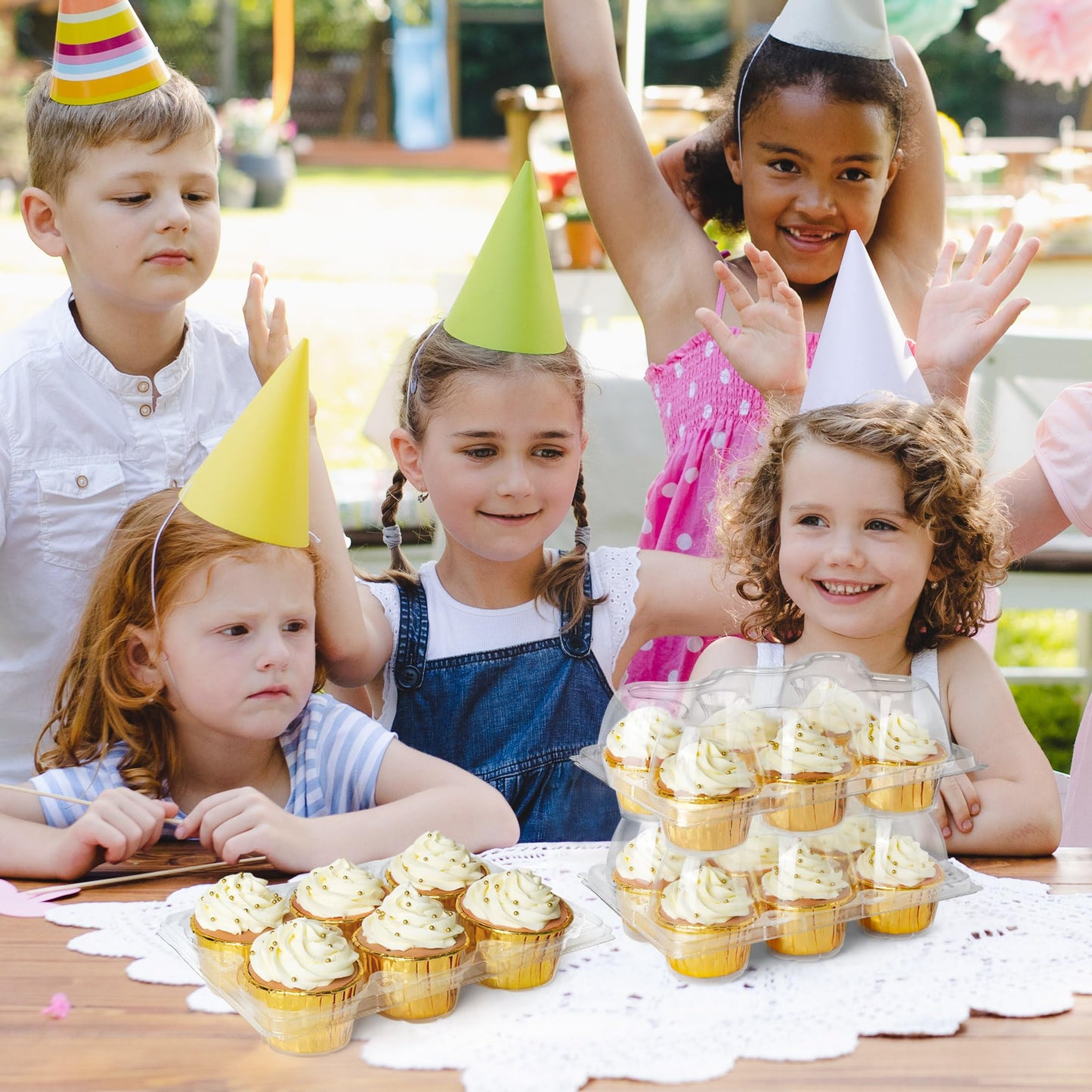 LotFancy Cupcake Containers 6 Count
