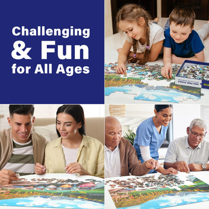 BenBen Jigsaw Puzzles 1000 Pieces for Adults Ages 12+, Natural Lake Landscape, 27.5 x 19.7 in