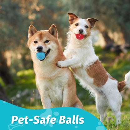 Prime Pets Tennis Balls for Dogs, Squeaky Dog Toy, Interactive Pet Fetch Ball for Medium and Large Dogs, Squeaky Dog Toys