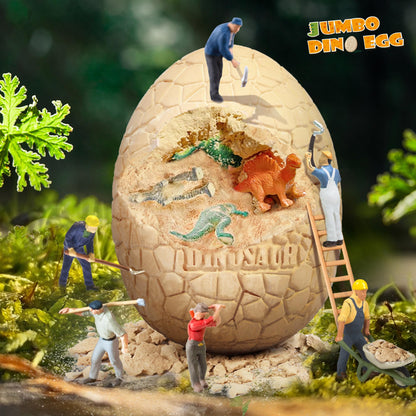 LotFancy Dino Egg Dig Kit, Jumbo Dinosaur Egg with 12 Dinosaurs Inside, Dinosaur Toys for Kids 5-12, Educational Science STEM Toy, Easter Christmas Birthday Gifts for Boys & Girls