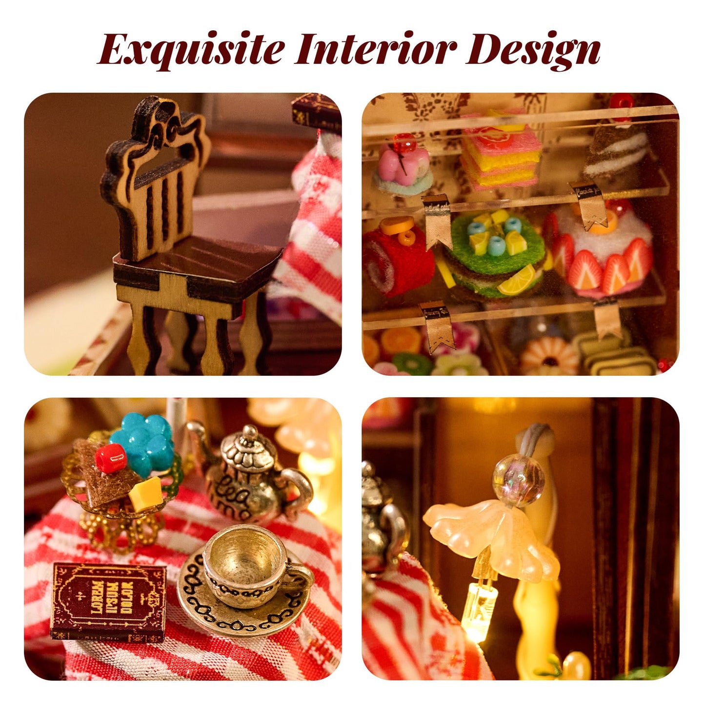 DIY Miniature House Kit, 3D Doll House Craft Projects for Adults, Building Kit for Stress Relief & Home Décor WMT