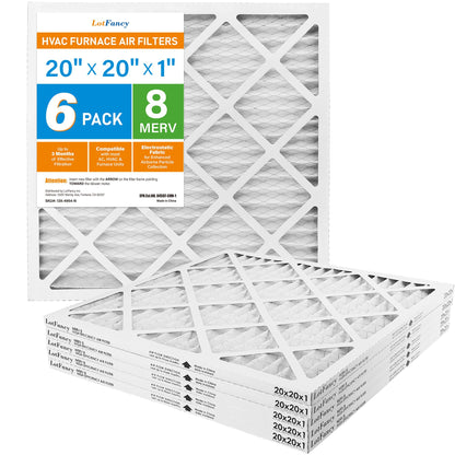 LotFancy MERV 8 11 13 Air Filters, Pleated AC Furnace Filters, Air Conditioner HVAC Filters