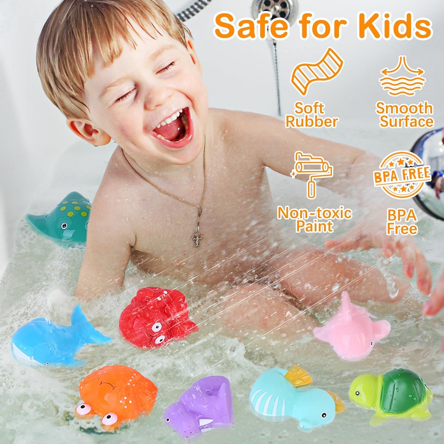 LotFancy Bath Toys for Kids Ages 1-3, Mold Free Bath Toys for Infants Toddlers