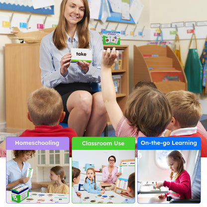 BenBen Sight Words Phonics Flash Cards, Learn to Read CVC, Blends, Long Vowel Sounds, Dolch & Fry High Frequency Site Words for Pre-k Kindergarten 1st 2nd 3rd Grade Kids