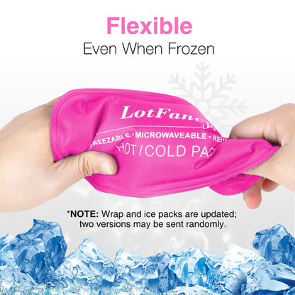 LotFancy Face Ice Pack, Reusable Hot or Cold Gel Pack with Stretch Wrap, Pain Relief for Wisdom Teeth, TMJ, Chin Jaw Oral and Facial Surgery, Dental Implants PMT