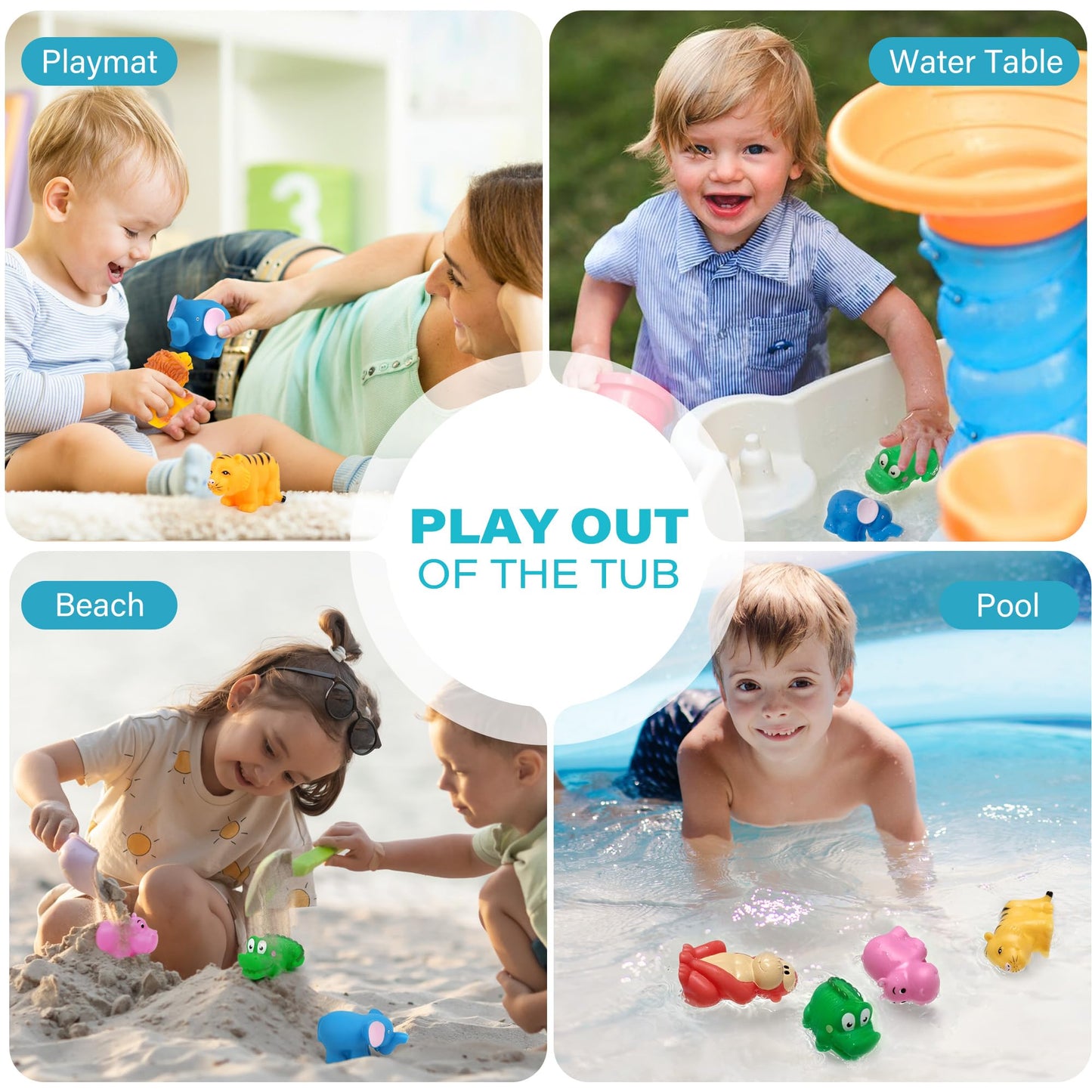 LotFancy Bath Toys for Kids Ages 1-3, Mold Free Bath Toys for Infants Toddlers