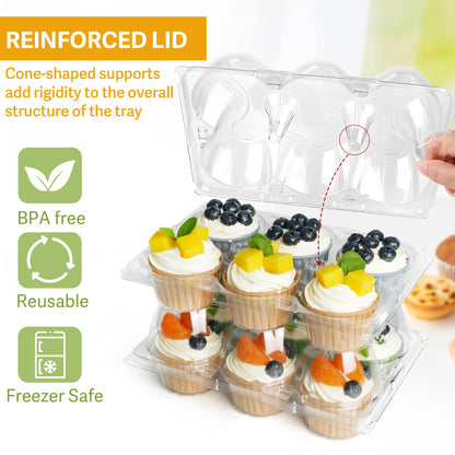 LotFancy Cupcake Containers 6 Count