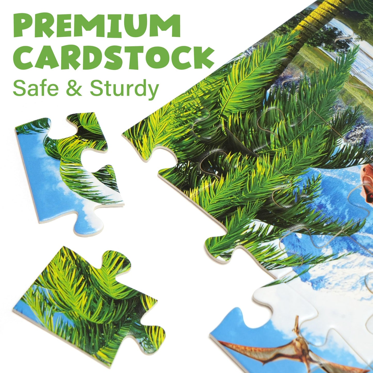 BenBen Puzzles for Kids Ages 4-6, 3 Pack 100 Pieces Large Puzzles for Toddlers 3-5 (Dinosaurs, Outer Space, Ocean Life), Learning & Educational Games for Kids 6-8, 19.75” x 13.75”