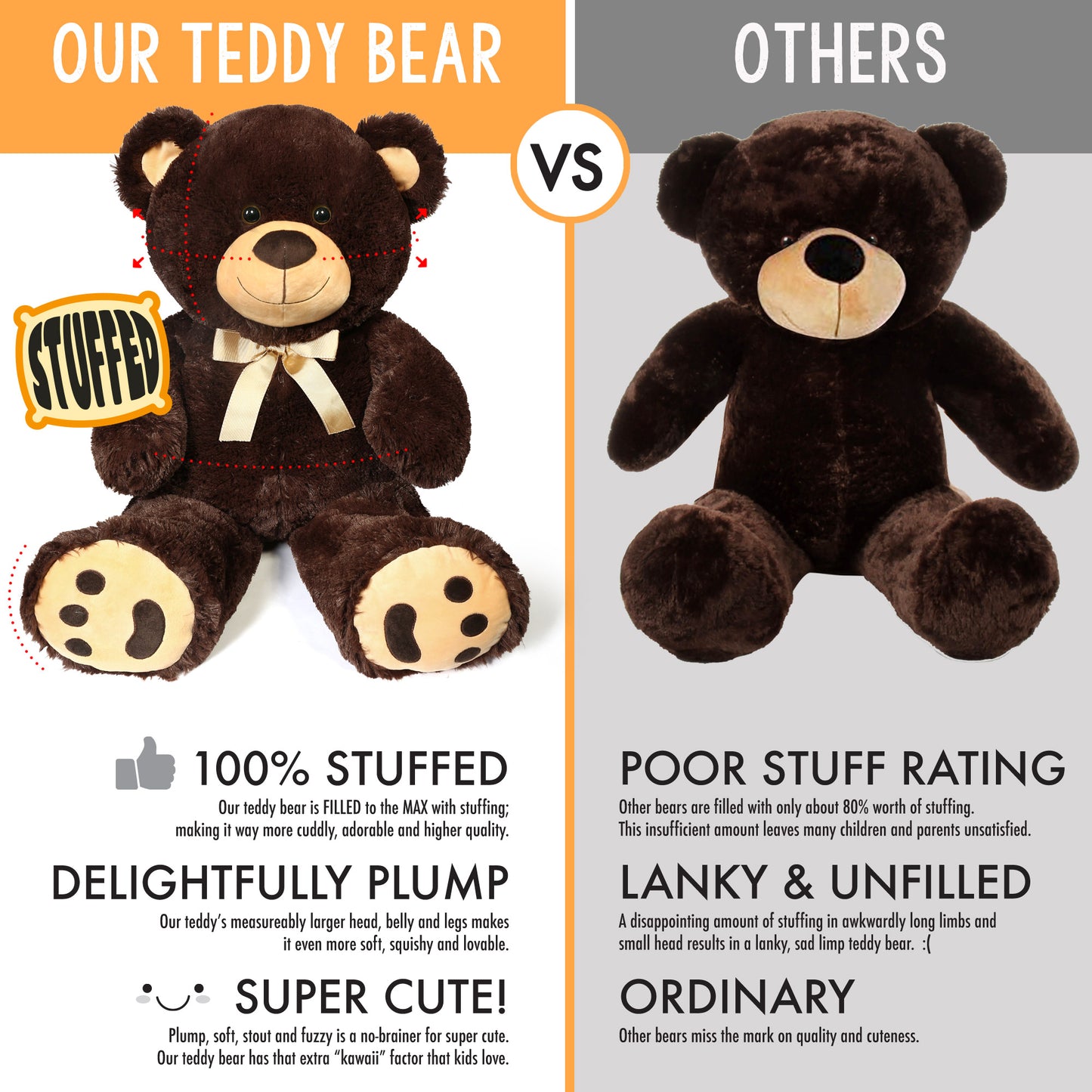 LotFancy Teddy Bear Plush Toys Stuffed Animals