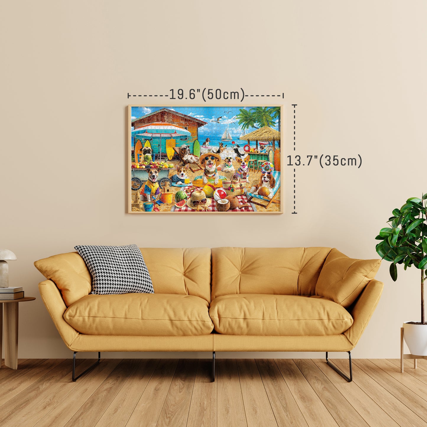 BenBen 500 Pieces Puzzles For Adults, Dogs' Beach Party, Challenging Adult Jigsaw Puzzle