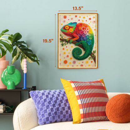 BenBen Puzzles for Adults 1000 Pieces, Floral Chameleon Jigsaw Puzzles, 26.7x18.9 in