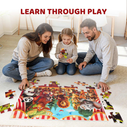 BenBen 48 Piece Puzzle for Kids Ages 3-6, Animal Concert 2 x 3 feet Jumbo Floor Puzzle for Toddlers